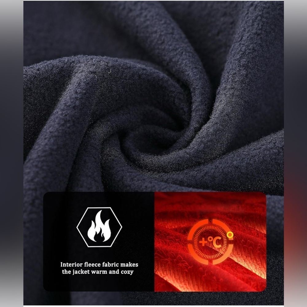 NEW- Men's Tactical 6 Pocket Fleece Lined Water Resistant Soft Shell Jacket - Picture 2 of 10
